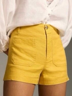 MAEVE Colette Shorts Yellow, Size 31